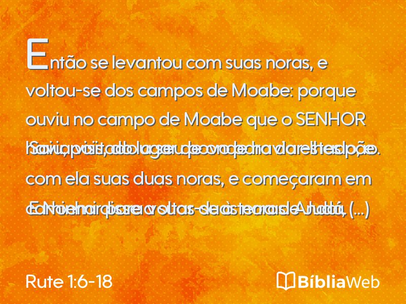 Rute 1:6-18 em imagem para compartilhar