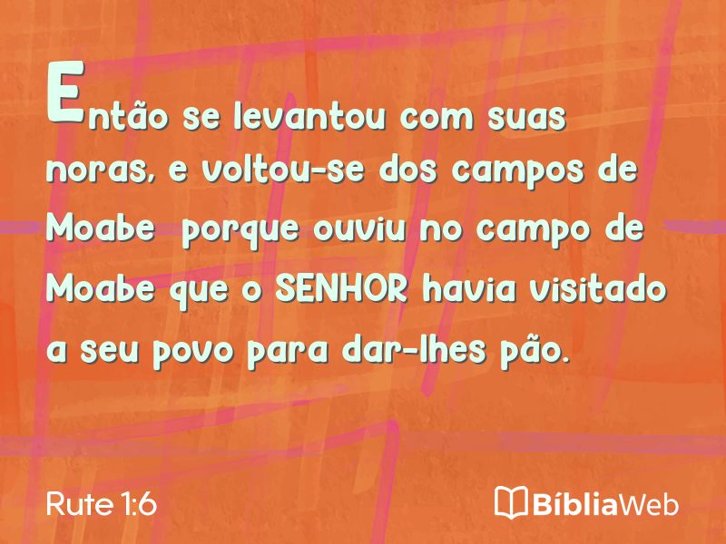 Rute 1:6 em imagem para compartilhar