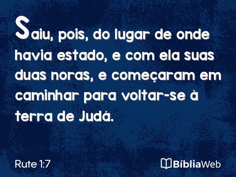 Rute 1:7 em imagem para compartilhar