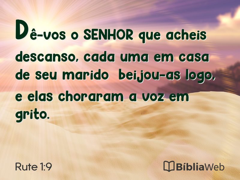 Rute 1:9 em imagem para compartilhar