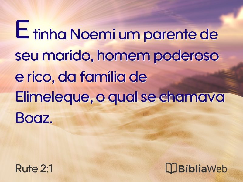 Rute 2:1 em imagem para compartilhar