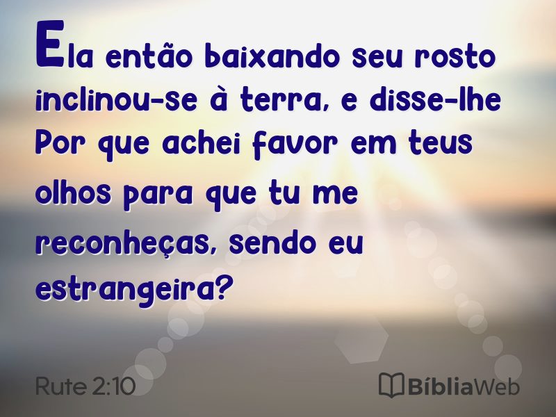 Rute 2:10 em imagem para compartilhar
