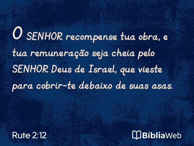 Rute 2:12 em imagem para compartilhar