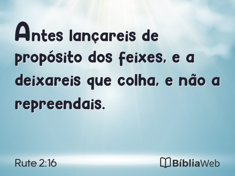 Rute 2:16 em imagem para compartilhar