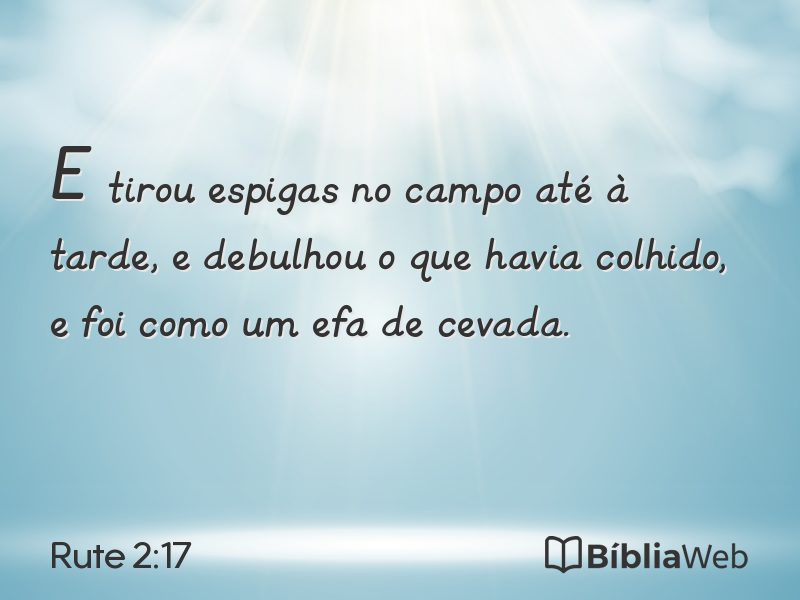 Rute 2:17 em imagem para compartilhar