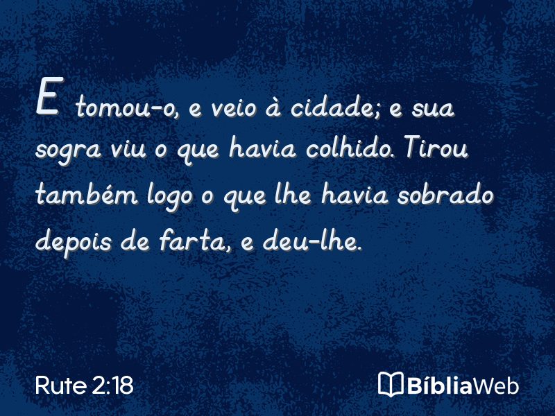 Rute 2:18 em imagem para compartilhar