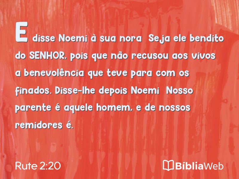 Rute 2:20 em imagem para compartilhar