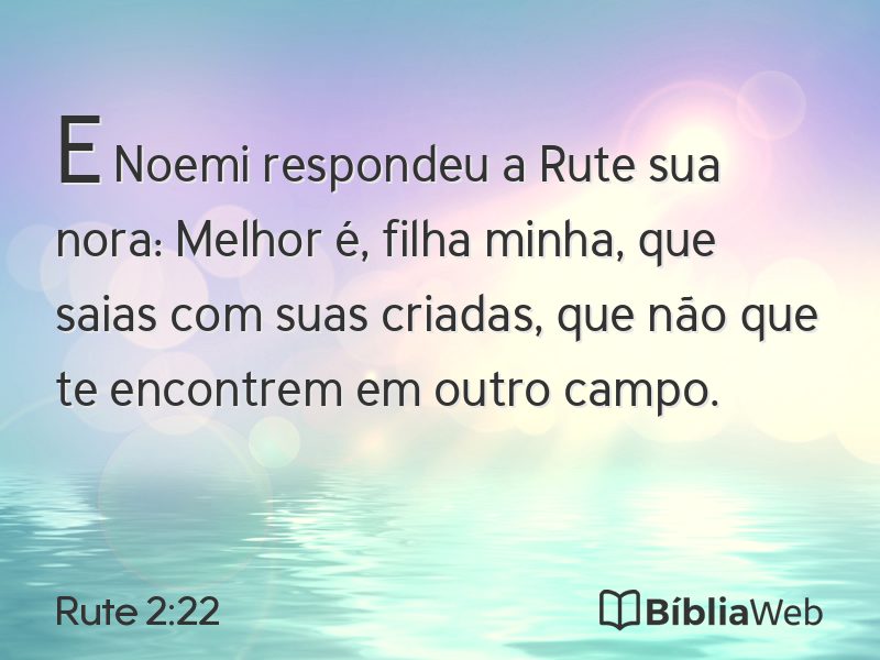 Rute 2:22 em imagem para compartilhar