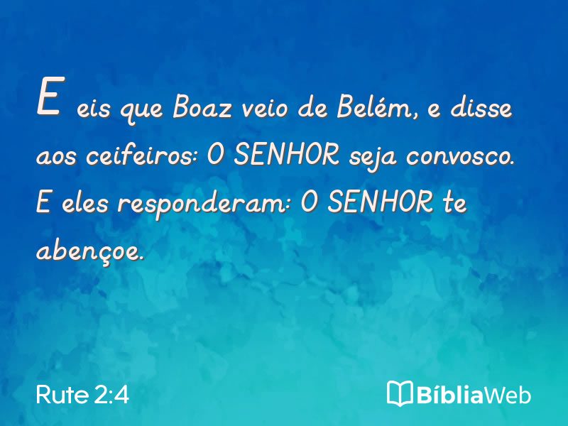 Rute 2:4 em imagem para compartilhar