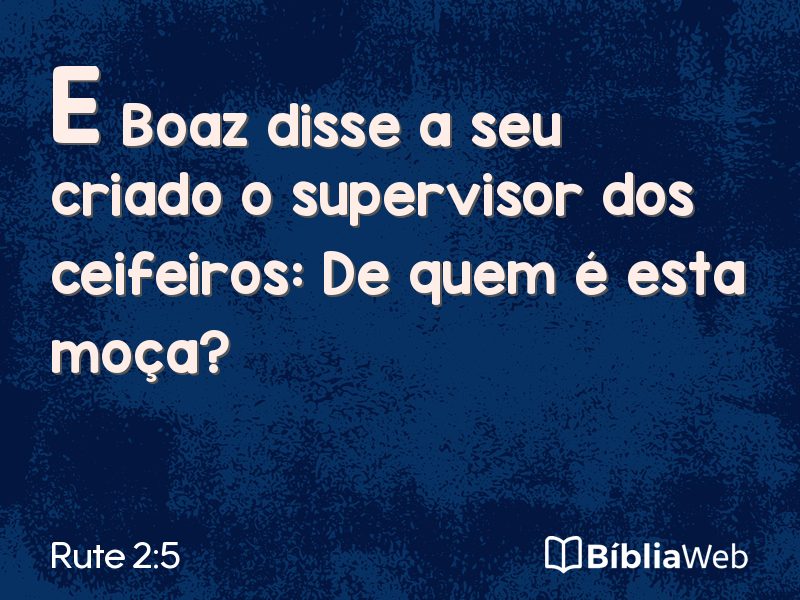 Rute 2:5 em imagem para compartilhar
