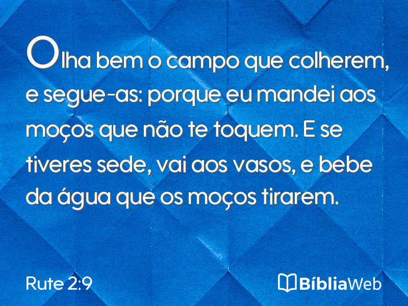 Rute 2:9 em imagem para compartilhar