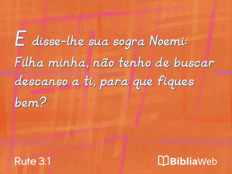 Rute 3:1 em imagem para compartilhar