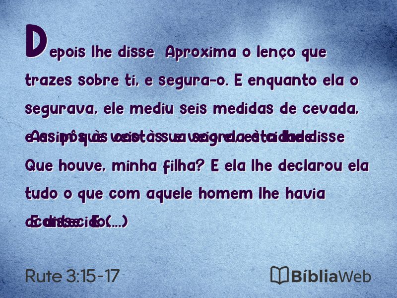 Rute 3:15-17 em imagem para compartilhar
