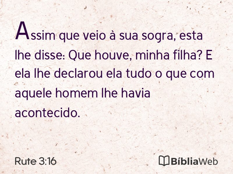 Rute 3:16 em imagem para compartilhar