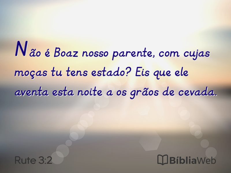 Rute 3:2 em imagem para compartilhar