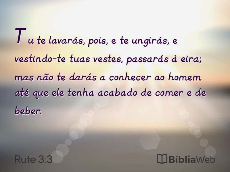 Rute 3:3 em imagem para compartilhar