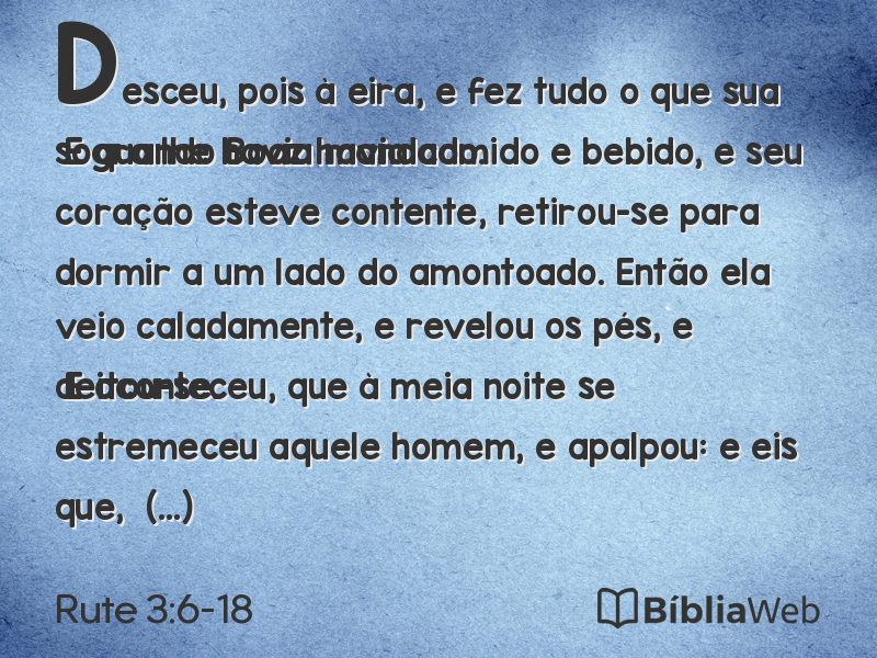 Rute 3:6-18 em imagem para compartilhar