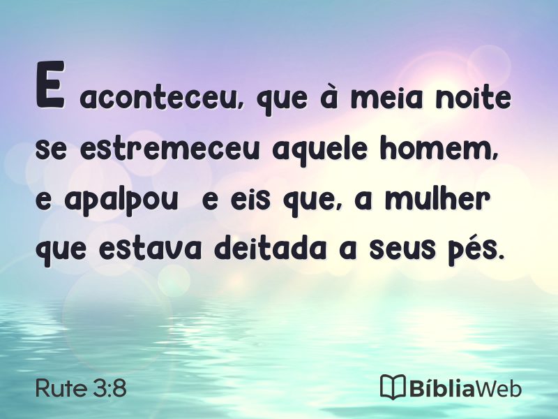 Rute 3:8 em imagem para compartilhar