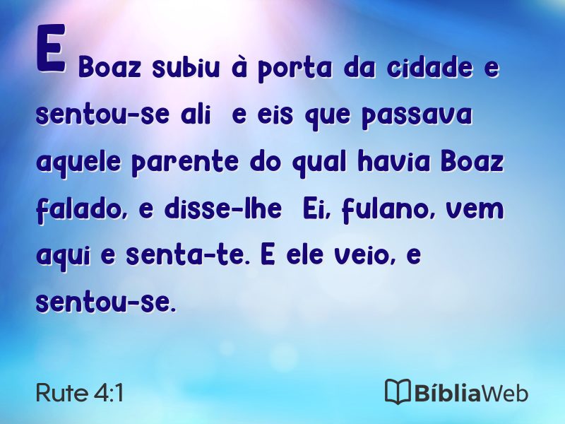 Rute 4:1 em imagem para compartilhar