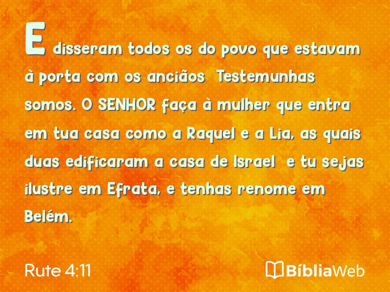 Rute 4:11 em imagem para compartilhar