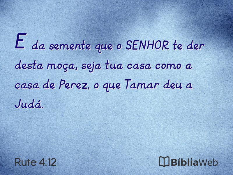 Rute 4:12 em imagem para compartilhar