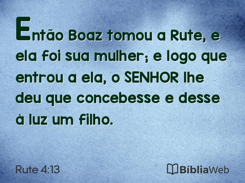 Rute 4:13 em imagem para compartilhar