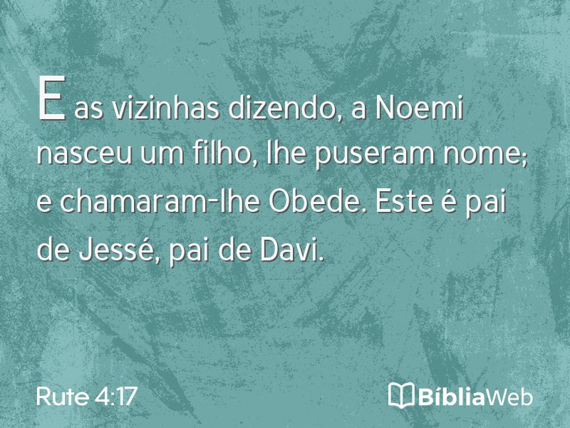 Rute 4:17 em imagem para compartilhar