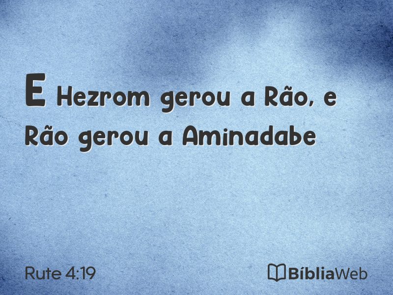 Rute 4:19 em imagem para compartilhar
