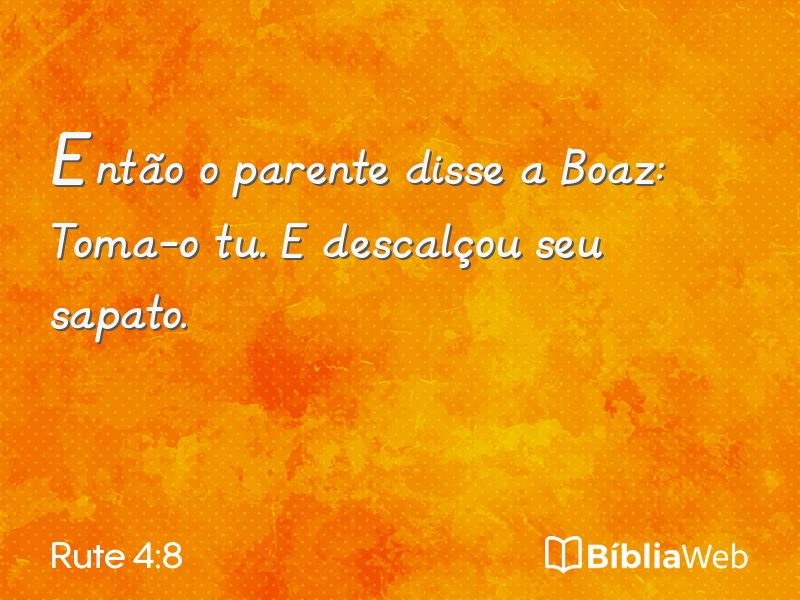 Rute 4:8 em imagem para compartilhar