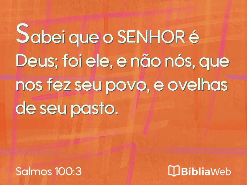Salmos 100:3 em imagem para compartilhar