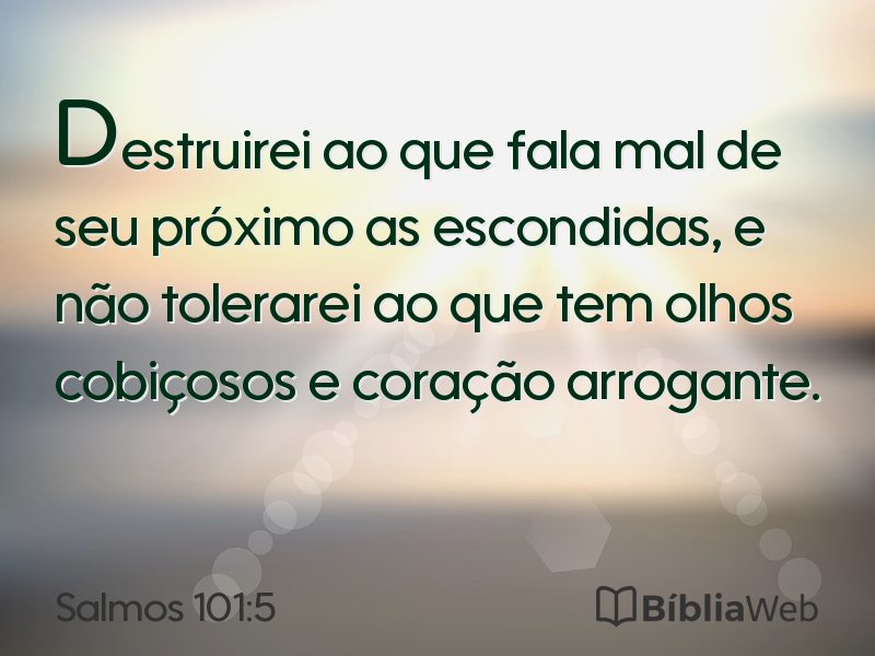 Salmos 101:5 em imagem para compartilhar