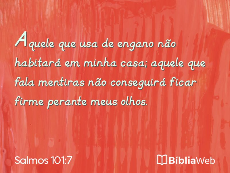 Salmos 101:7 em imagem para compartilhar