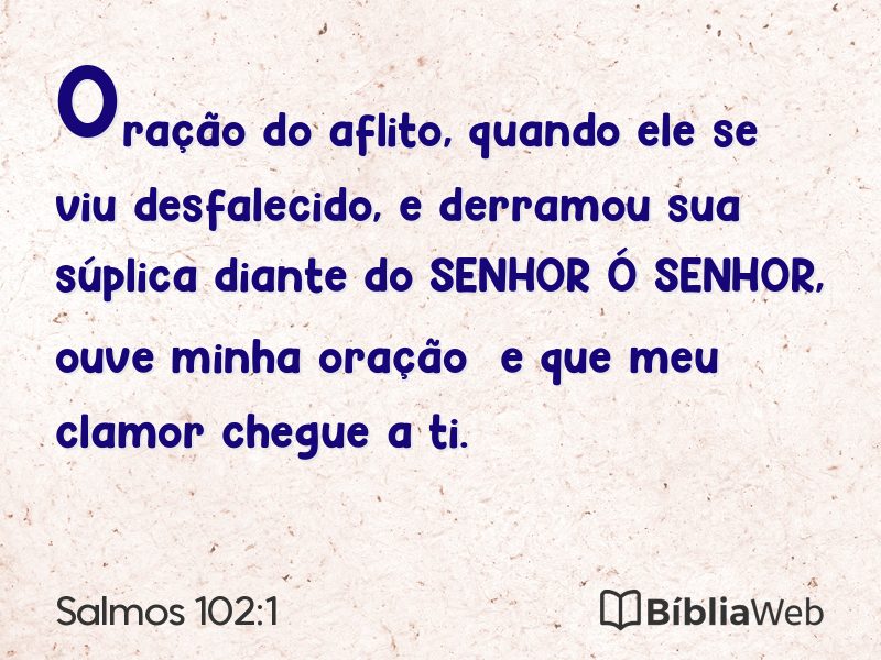 Salmos 102:1 em imagem para compartilhar
