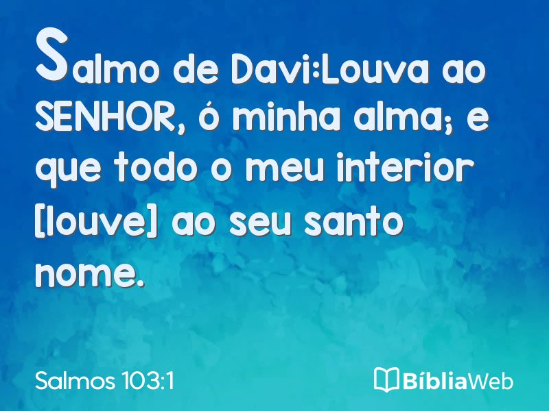Salmos 103:1 em imagem para compartilhar