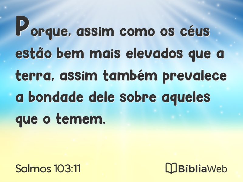 Salmos 103:11 em imagem para compartilhar