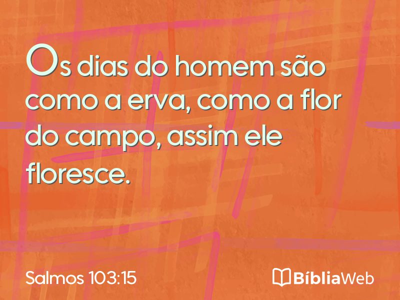 Salmos 103:15 em imagem para compartilhar