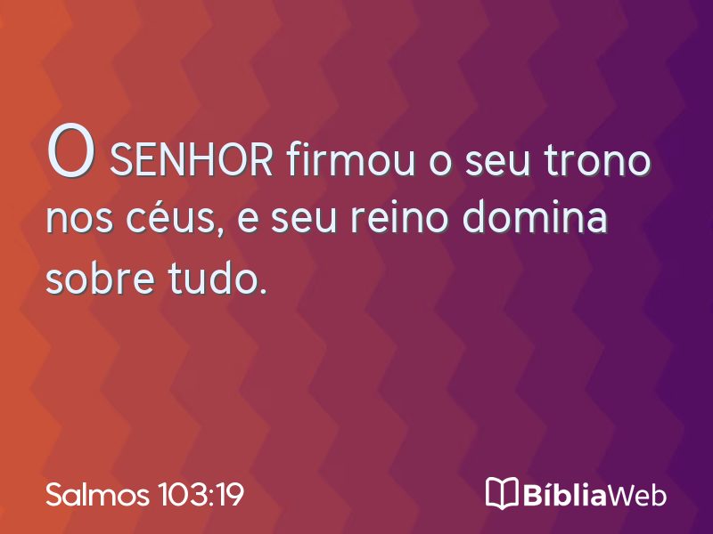 Salmos 103:19 em imagem para compartilhar