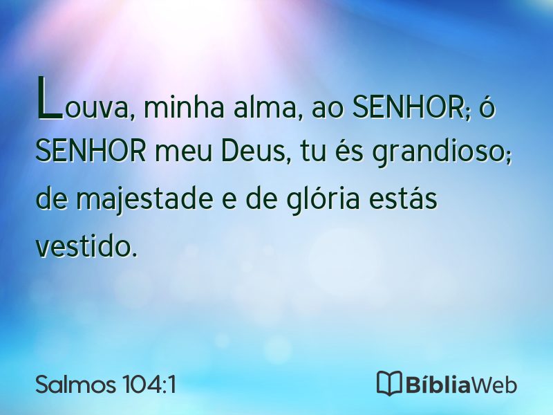Salmos 104:1 em imagem para compartilhar