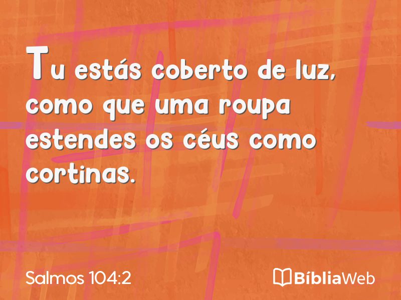 Salmos 104:2 em imagem para compartilhar