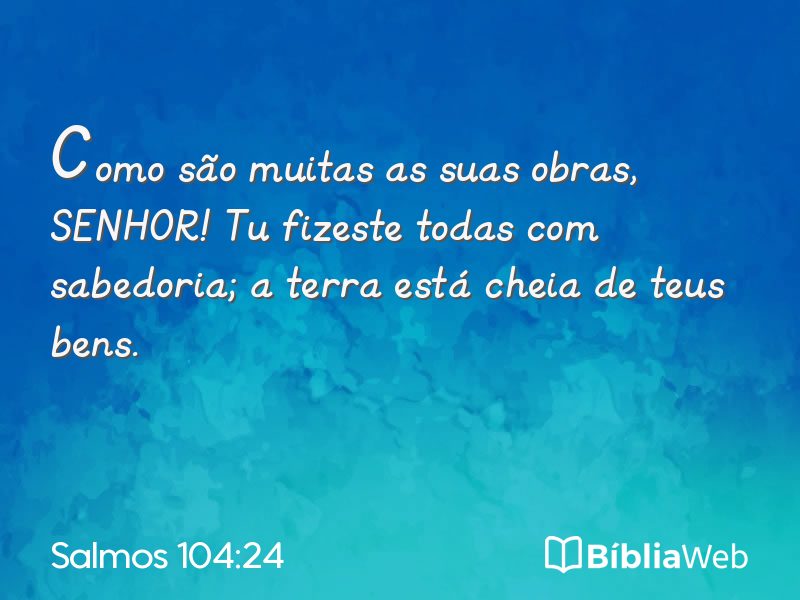 Salmos 104:24 em imagem para compartilhar