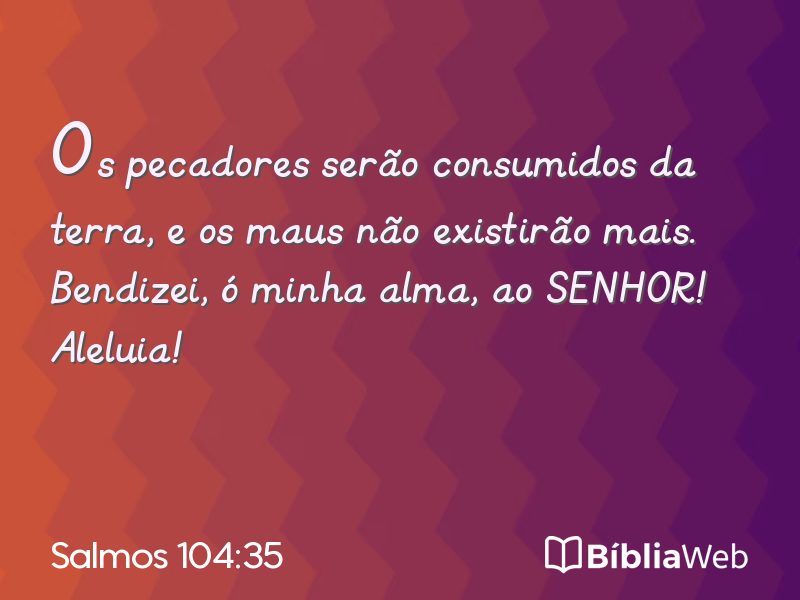 Salmos 104:35 em imagem para compartilhar