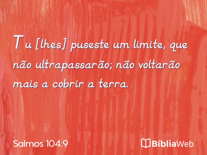 Salmos 104:9 em imagem para compartilhar