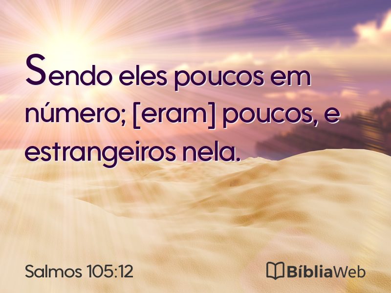 Salmos 105:12 em imagem para compartilhar
