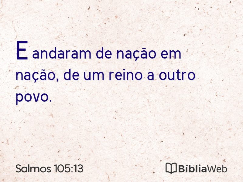 Salmos 105:13 em imagem para compartilhar