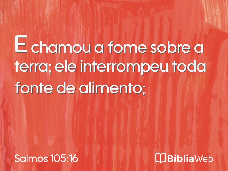 Salmos 105:16 em imagem para compartilhar