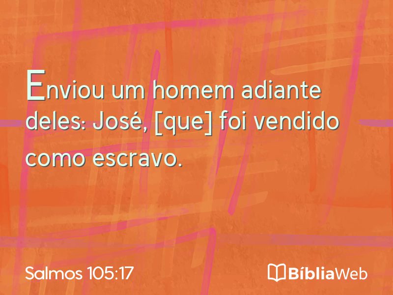 Salmos 105:17 em imagem para compartilhar