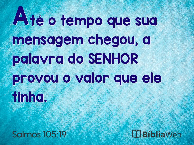 Salmos 105:19 em imagem para compartilhar
