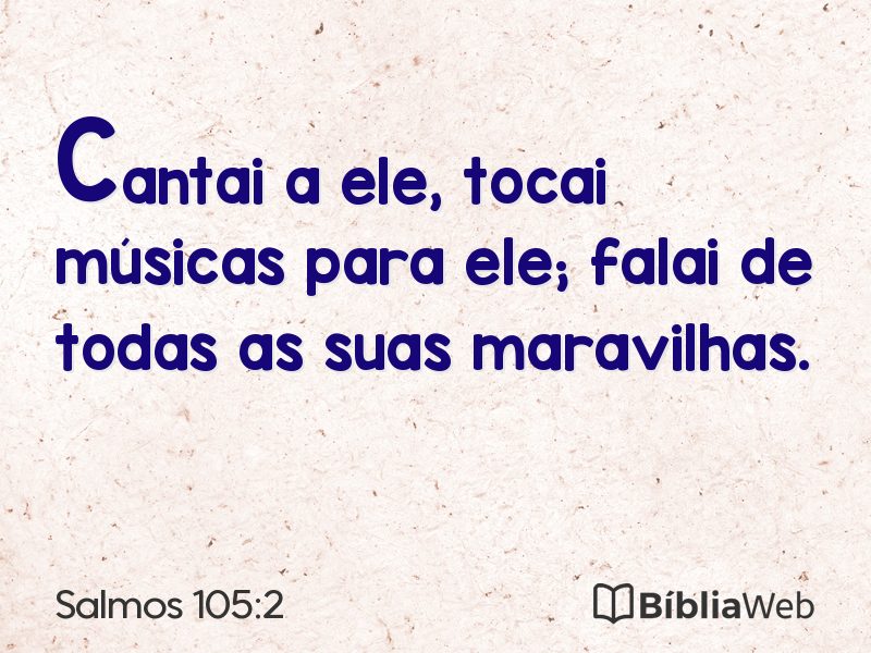 Salmos 105:2 em imagem para compartilhar