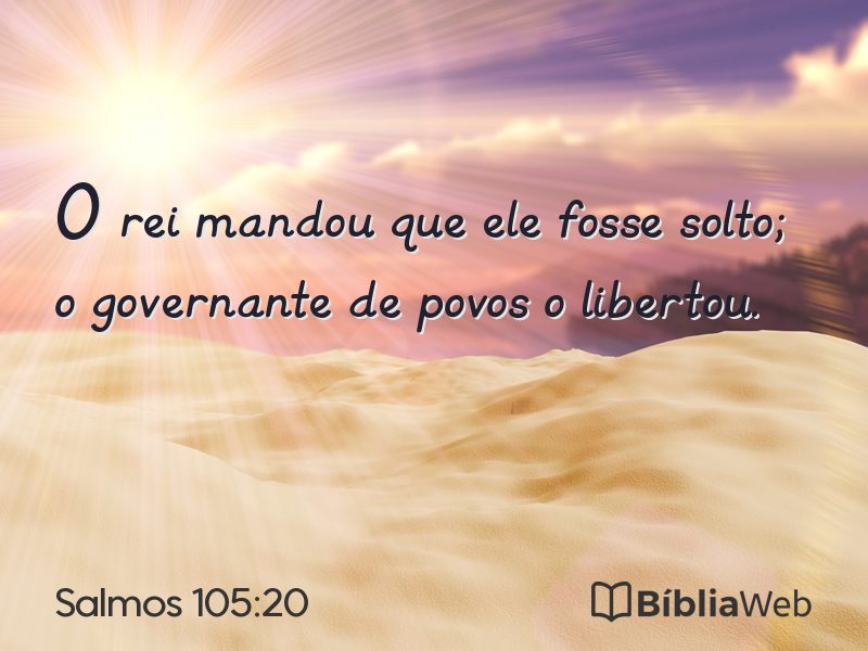 Salmos 105:20 em imagem para compartilhar
