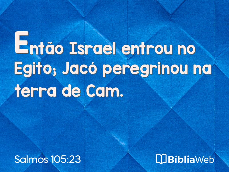 Salmos 105:23 em imagem para compartilhar